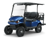 EZGO blue golf cart